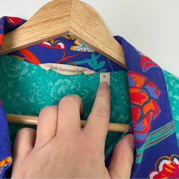 Soft Surroundings Hermosa Floral Embroidered Top Tunic - Picture 4 of 7